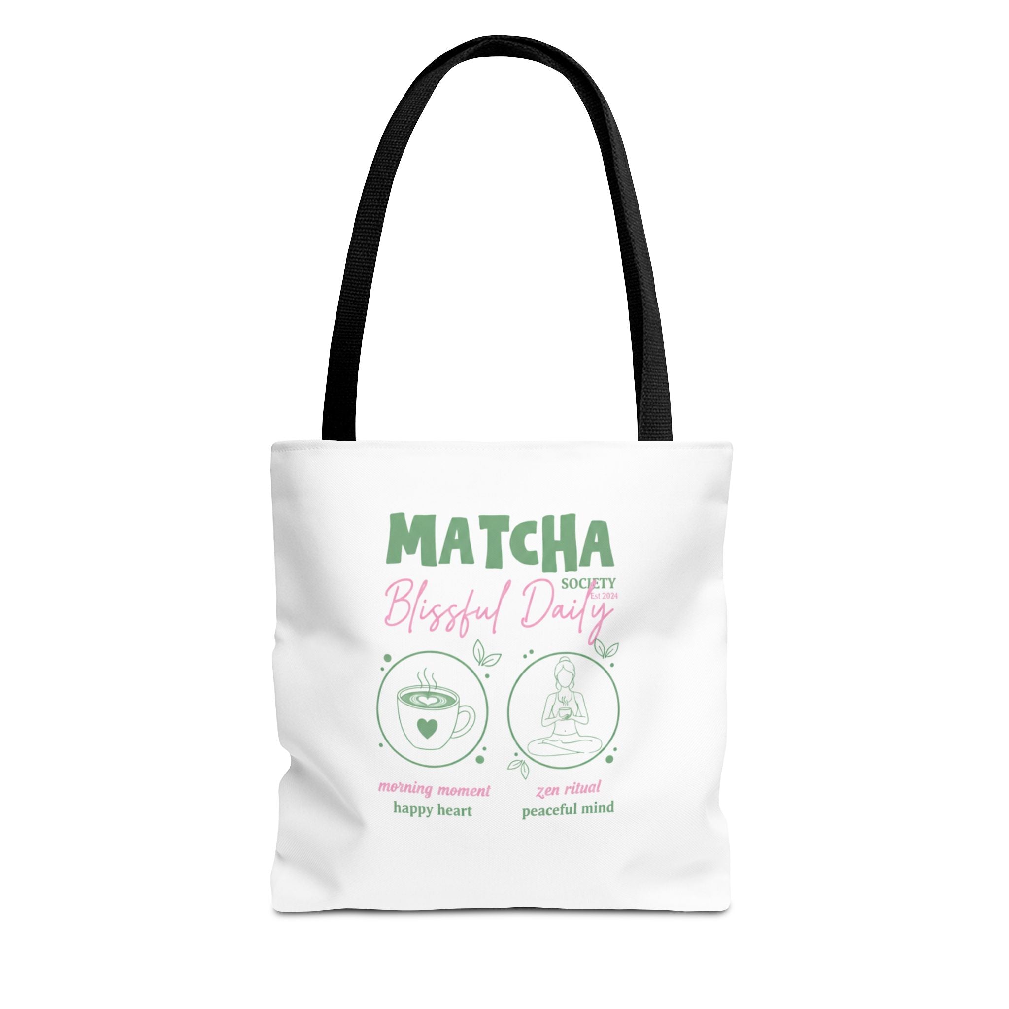 Cute Green Tea Illustration, 'Matcha Blissful Days' Eco Shopper