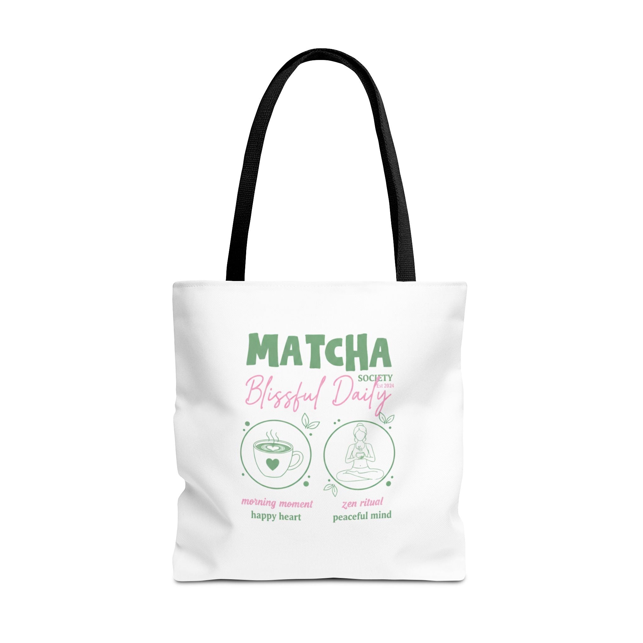 Cute Green Tea Illustration, 'Matcha Blissful Days' Eco Shopper