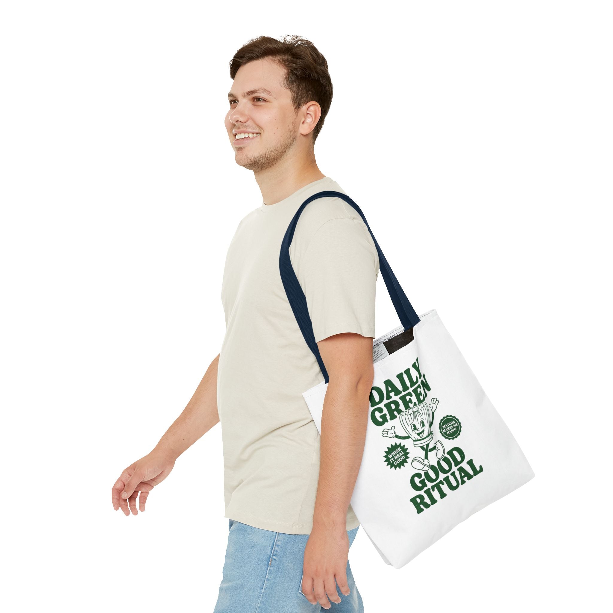 "Daily Green Good Ritual" Eco-Friendly Grocery Tote