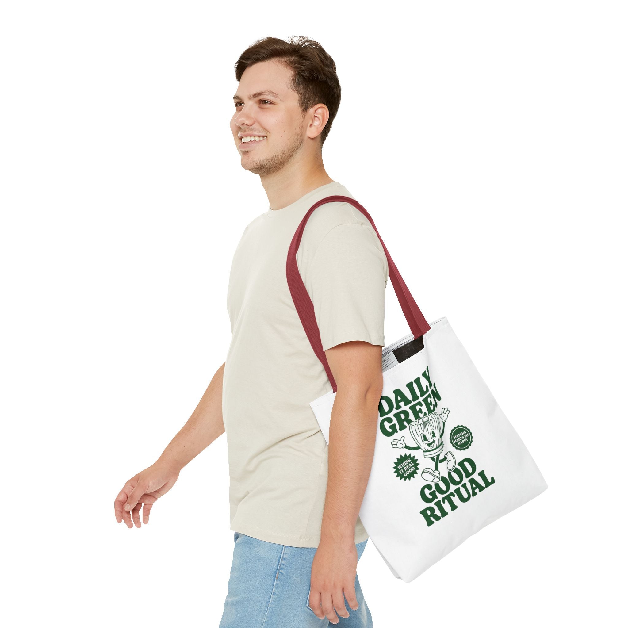 "Daily Green Good Ritual" Eco-Friendly Grocery Tote