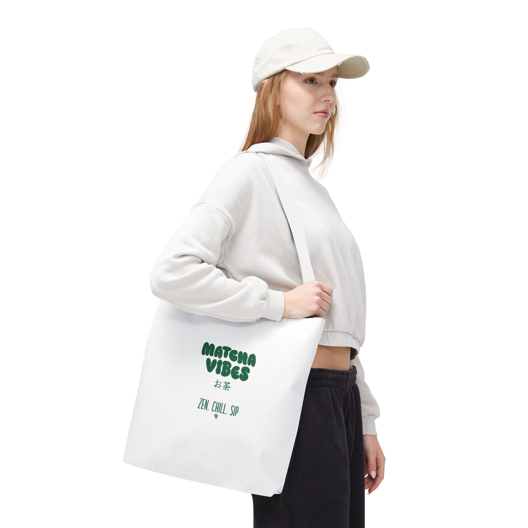 Zen Chill Sip Japanese Tea Canvas Tote