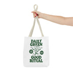 "Daily Green Good Ritual" Eco-Friendly Grocery Tote