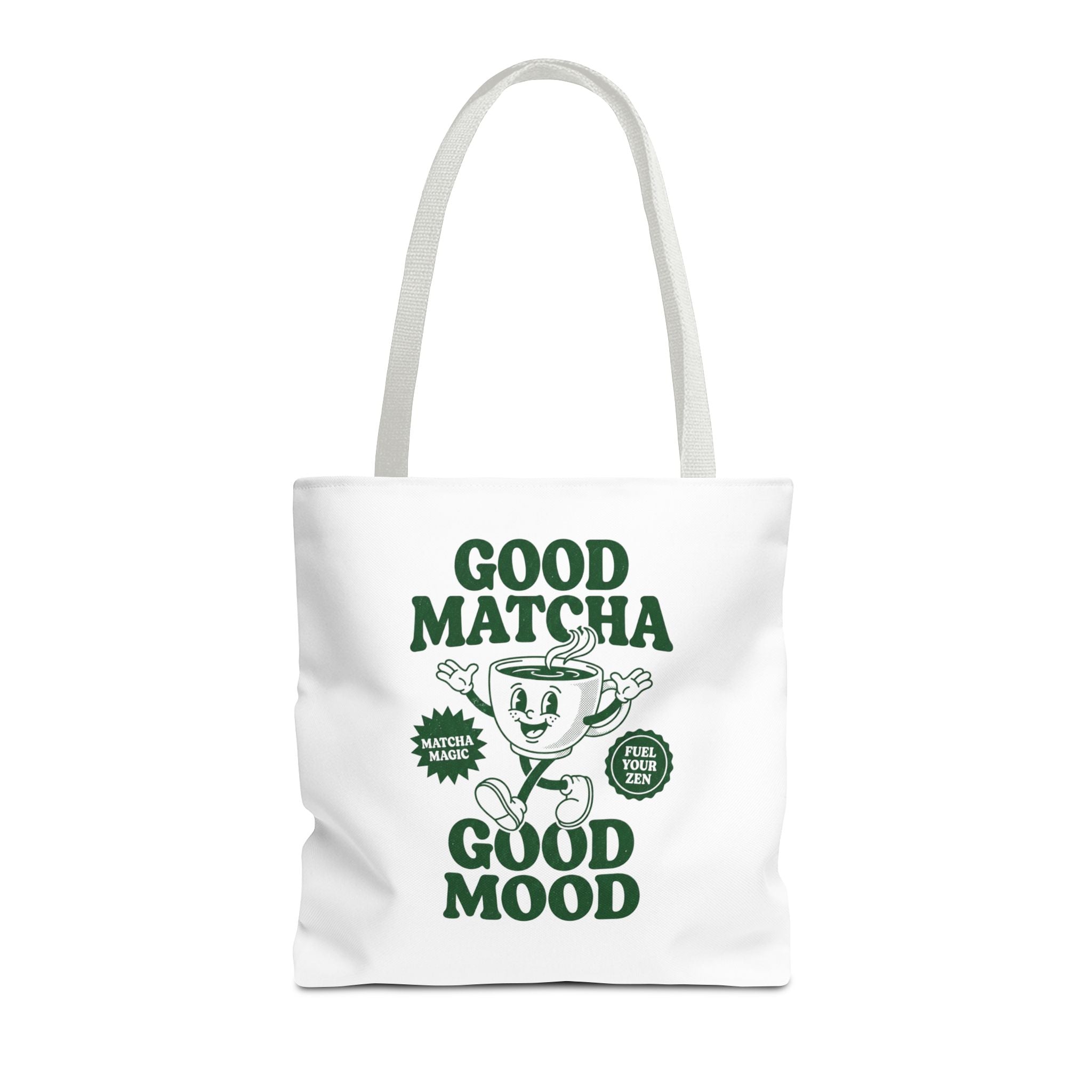 "Good Matcha Good Mood" Reusable Grocery & Coffee Lover Tote