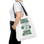"Daily Green Good Ritual" Eco-Friendly Grocery Tote