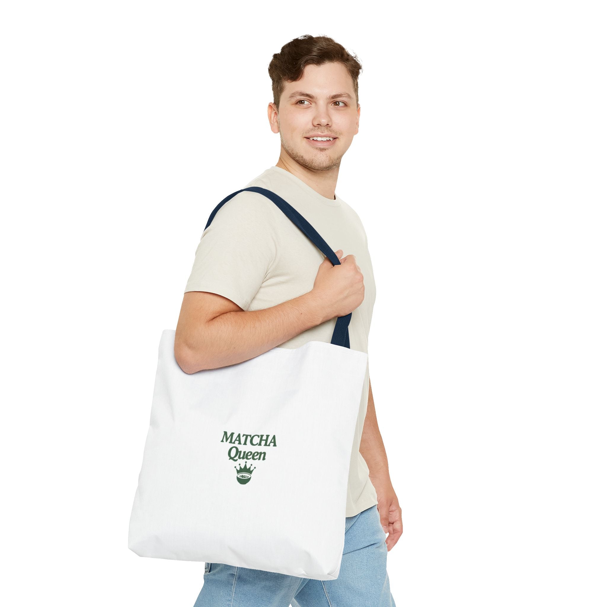 'Matcha Queen' Green Tea Lover Canvas Tote