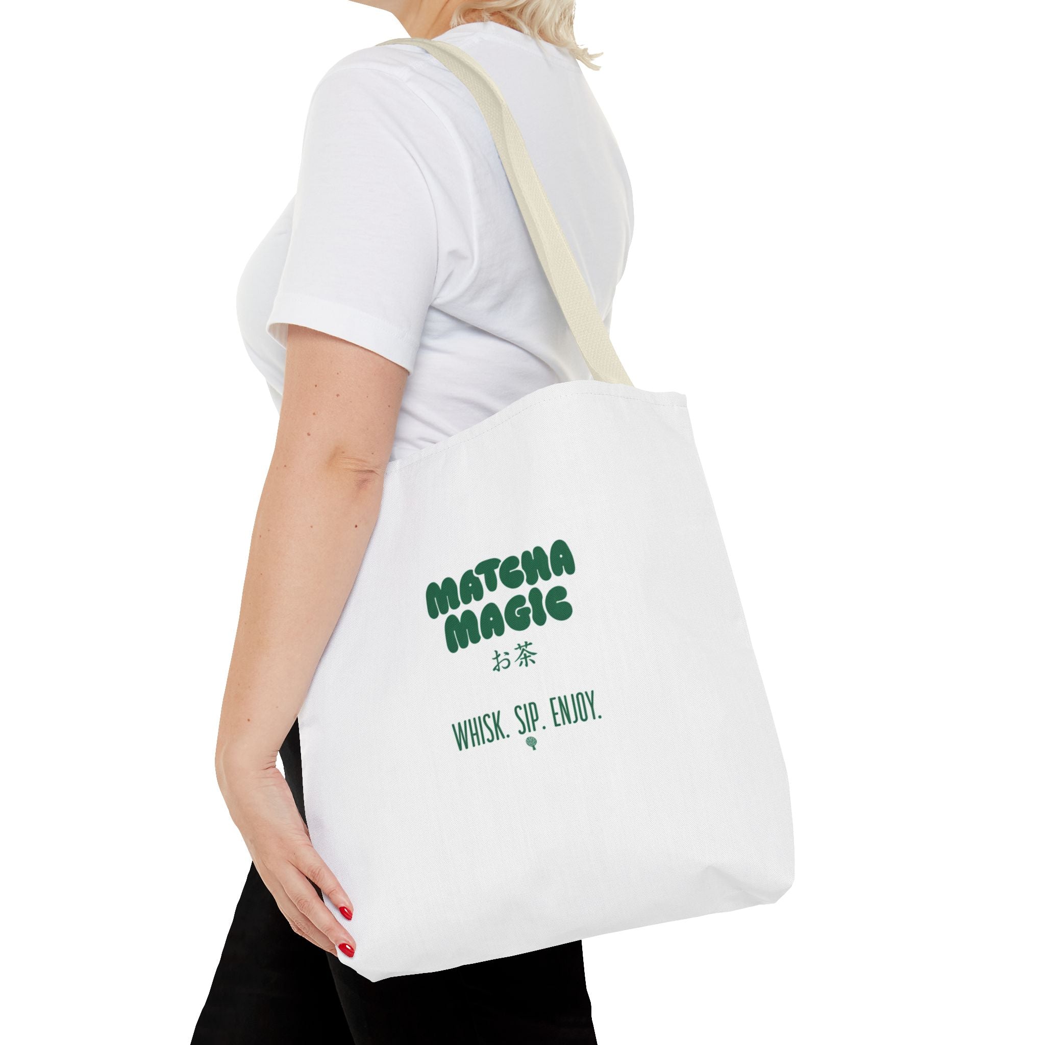 "Matcha Magic" Printed Reusable Grocery & Everyday Carry Tote