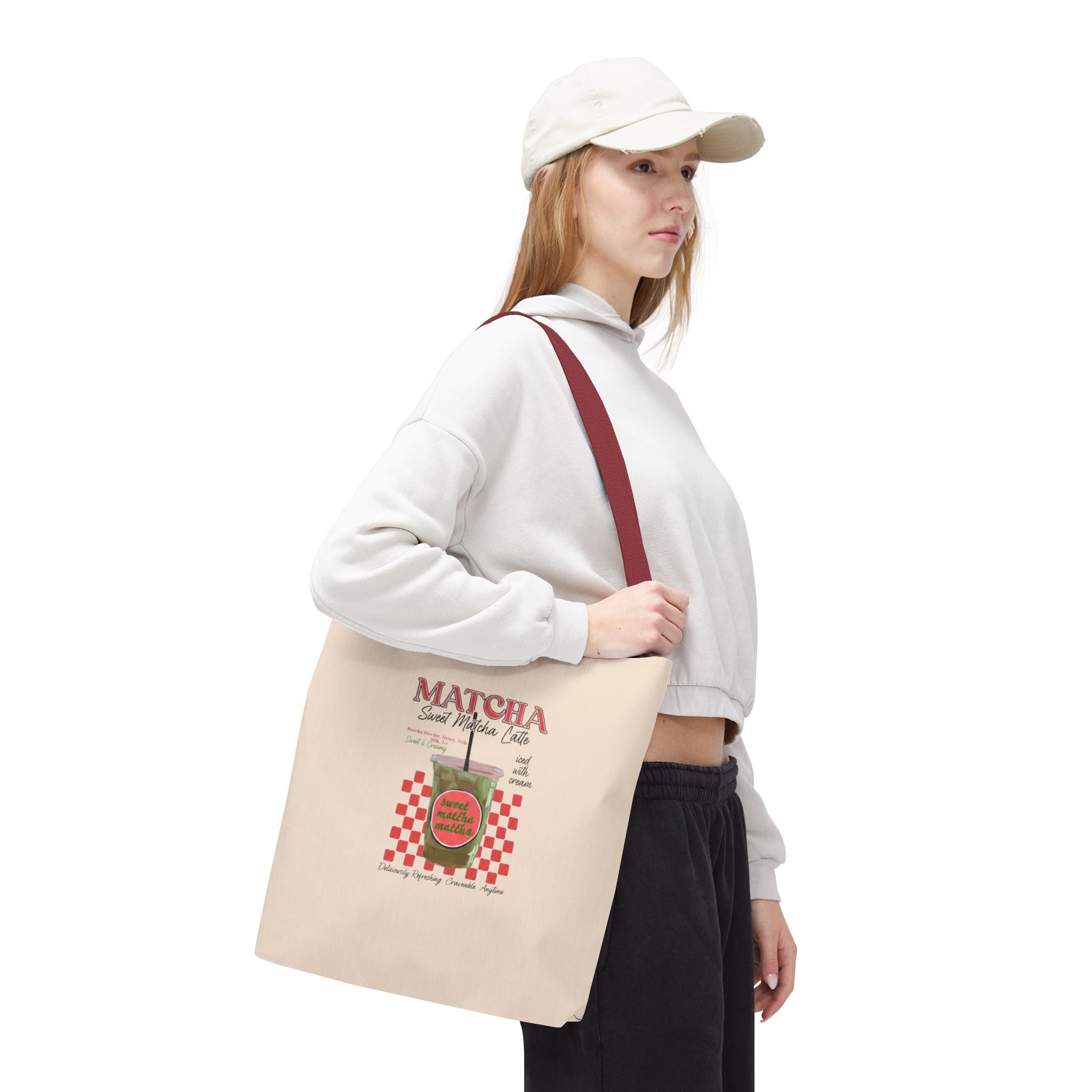 Retro 'Matcha Sweet Matcha Life' Reusable Grocery & Coffee Bag