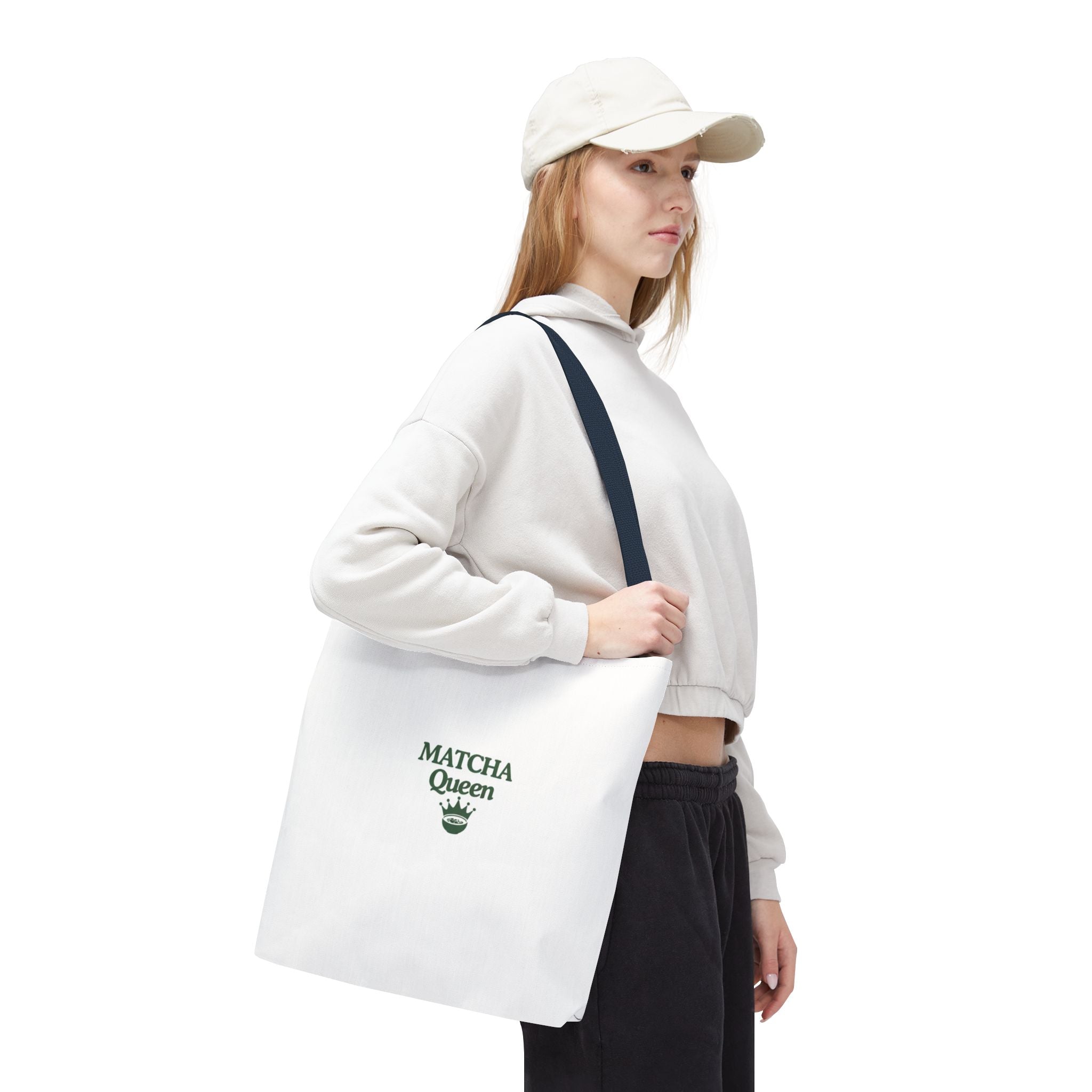 'Matcha Queen' Green Tea Lover Canvas Tote