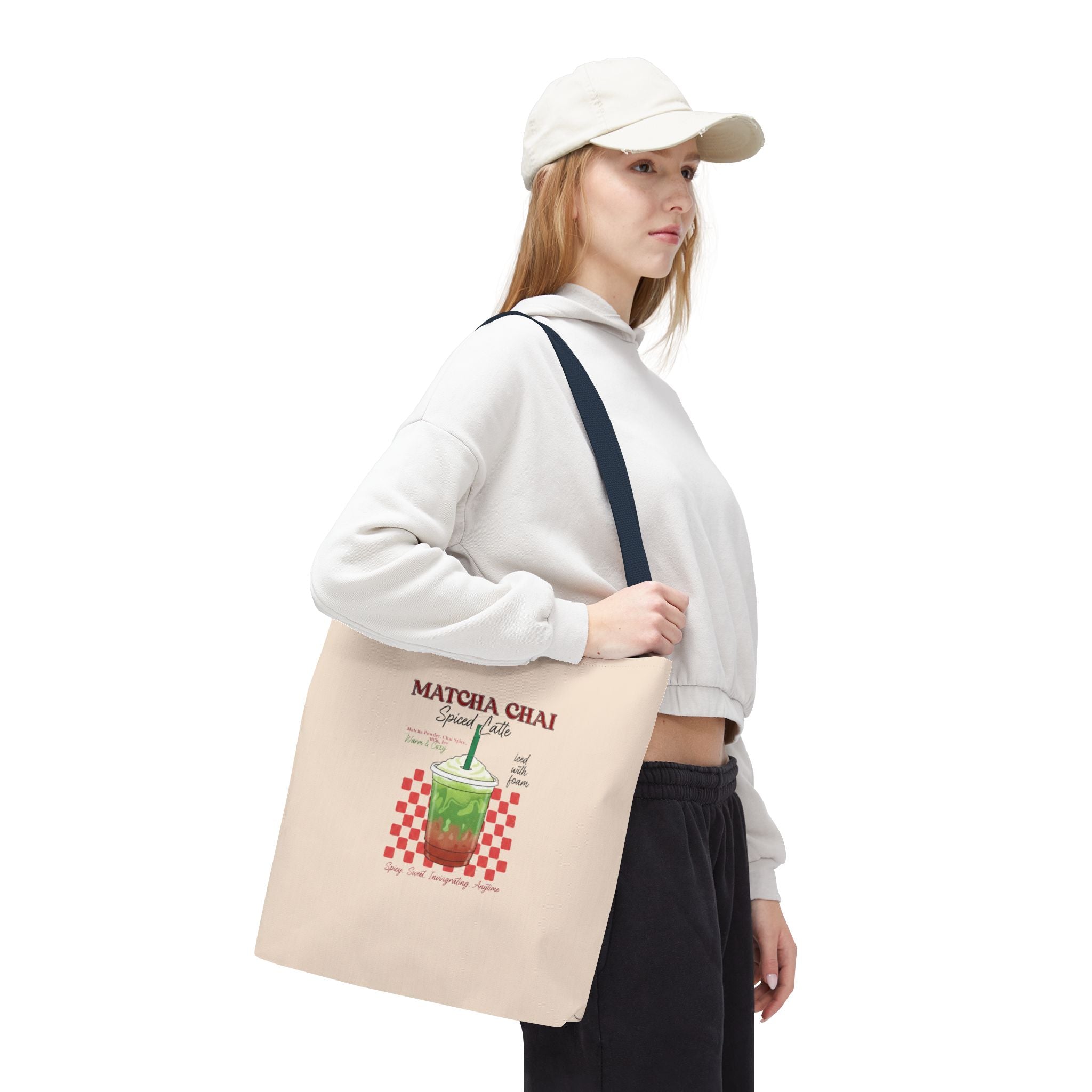 Retro Checker Iced Drink Graphic Tote