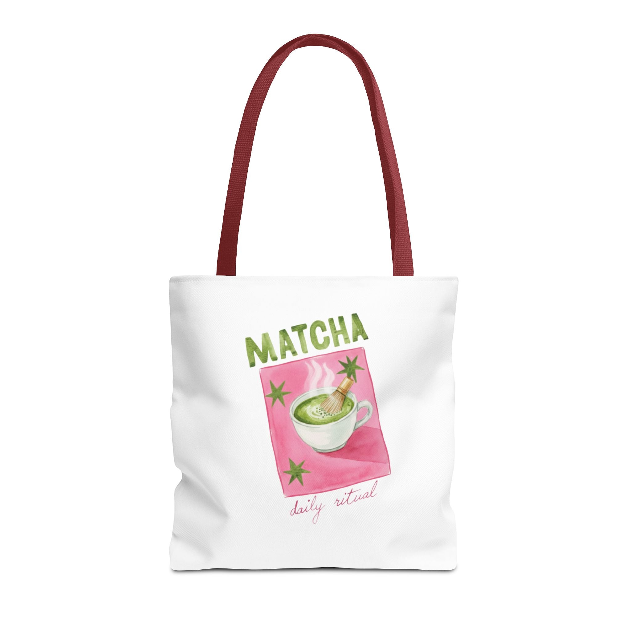 'Matcha Daily Ritual' Illustrated Tea Canvas Tote