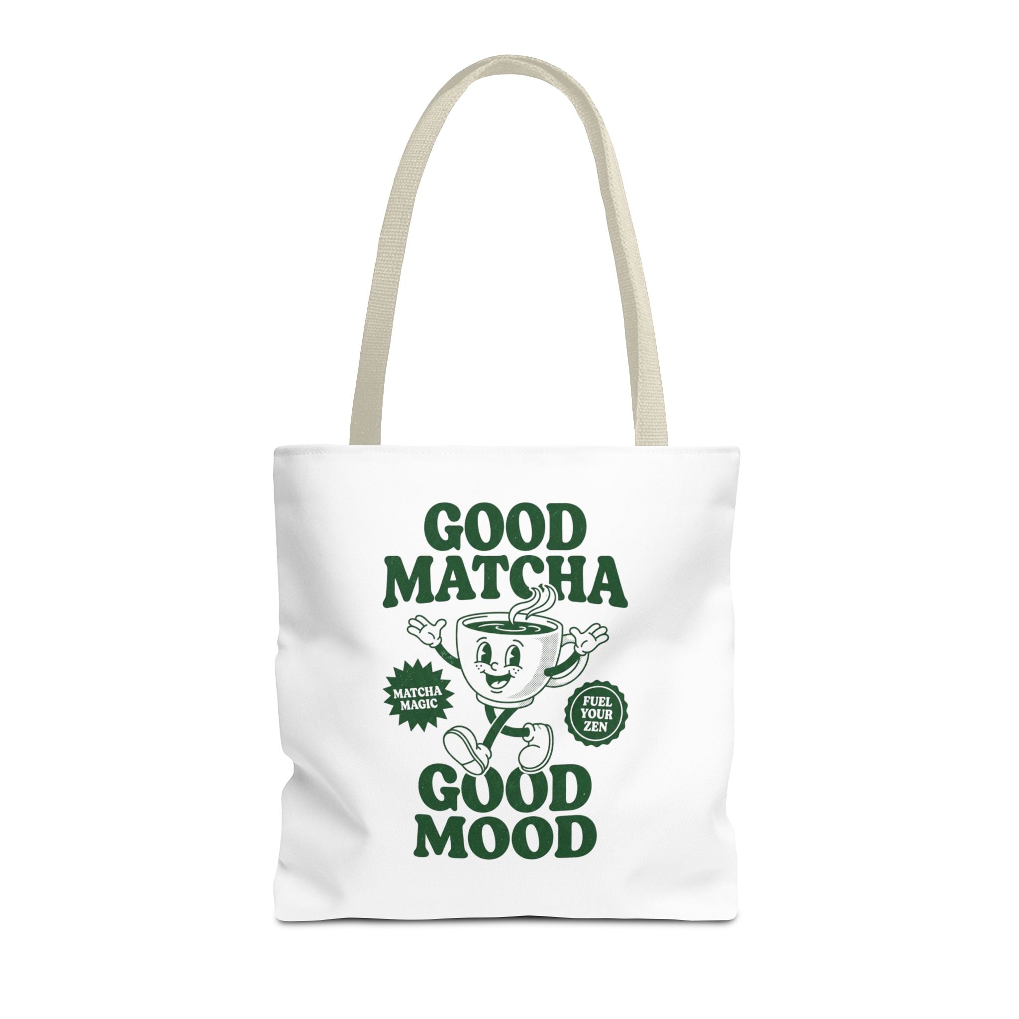"Good Matcha Good Mood" Reusable Grocery & Coffee Lover Tote