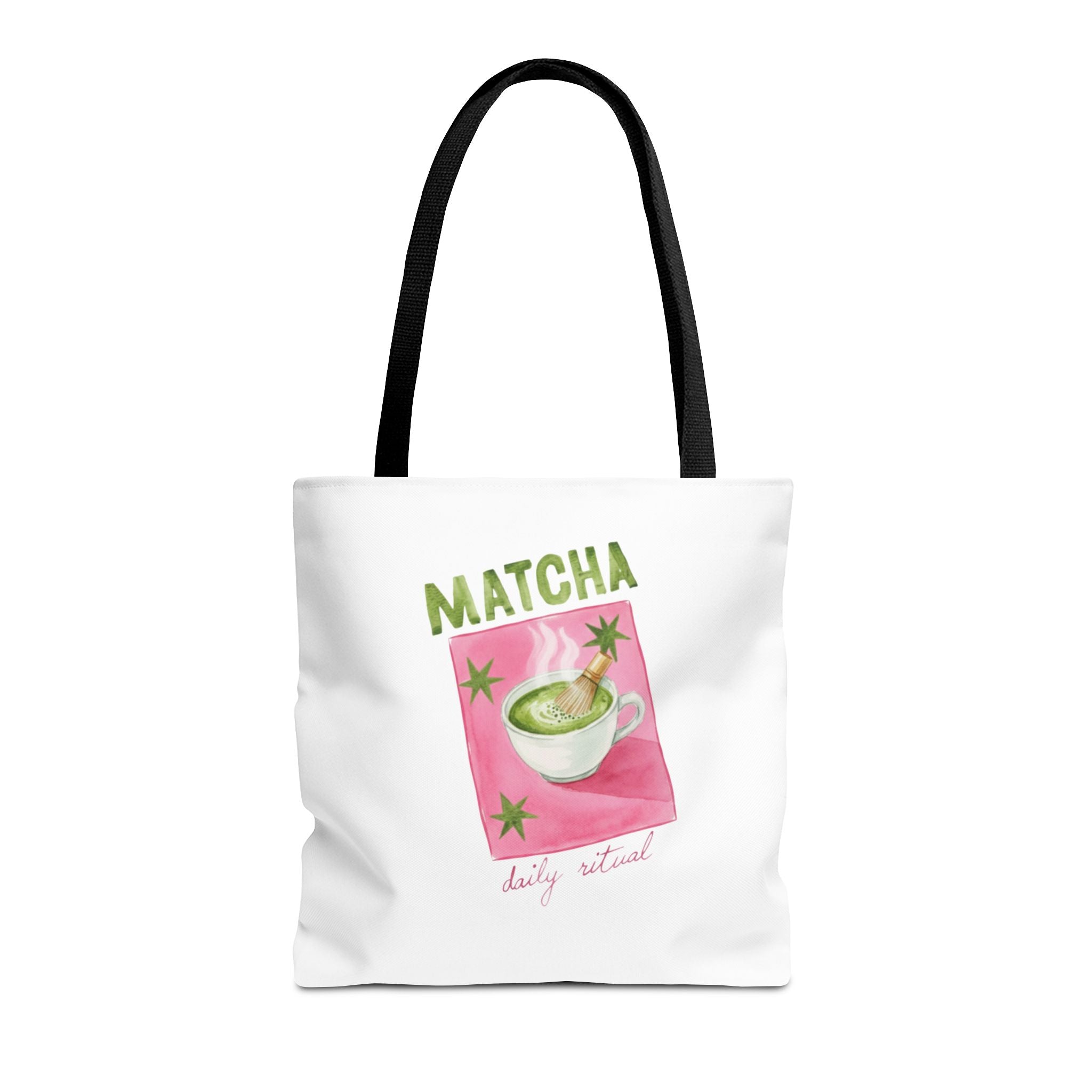 'Matcha Daily Ritual' Illustrated Tea Canvas Tote