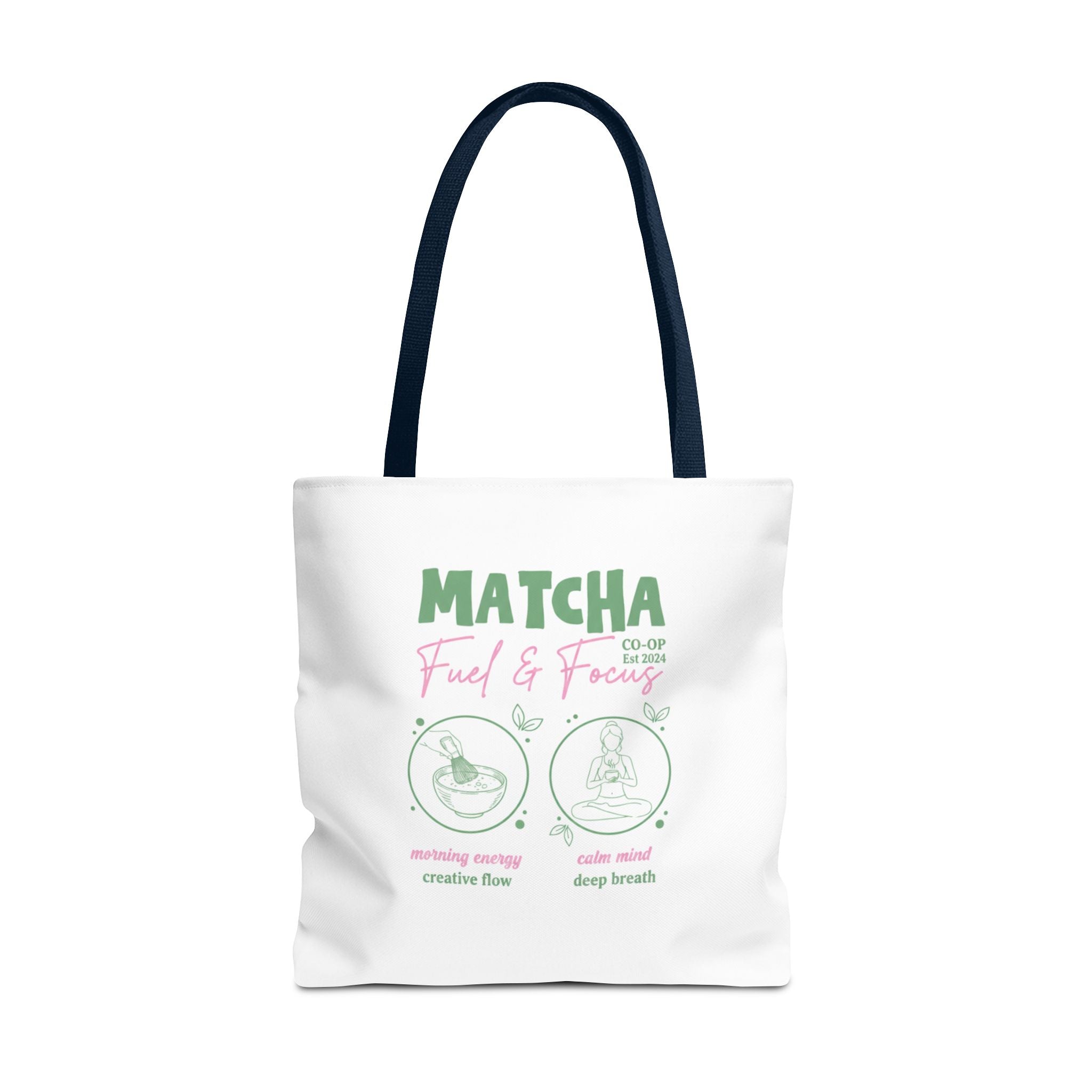 Eco Coffee Tea Shopper with 'Matcha: Fuel & Focus' Graphic