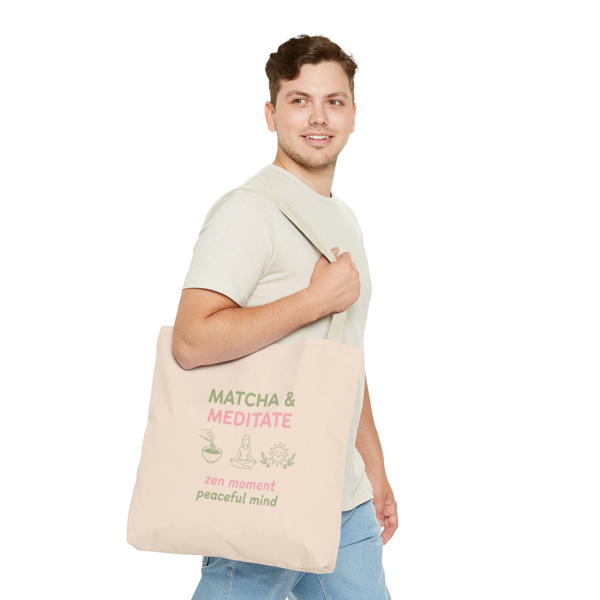 Zen Moment, Peaceful Mind Canvas Tote