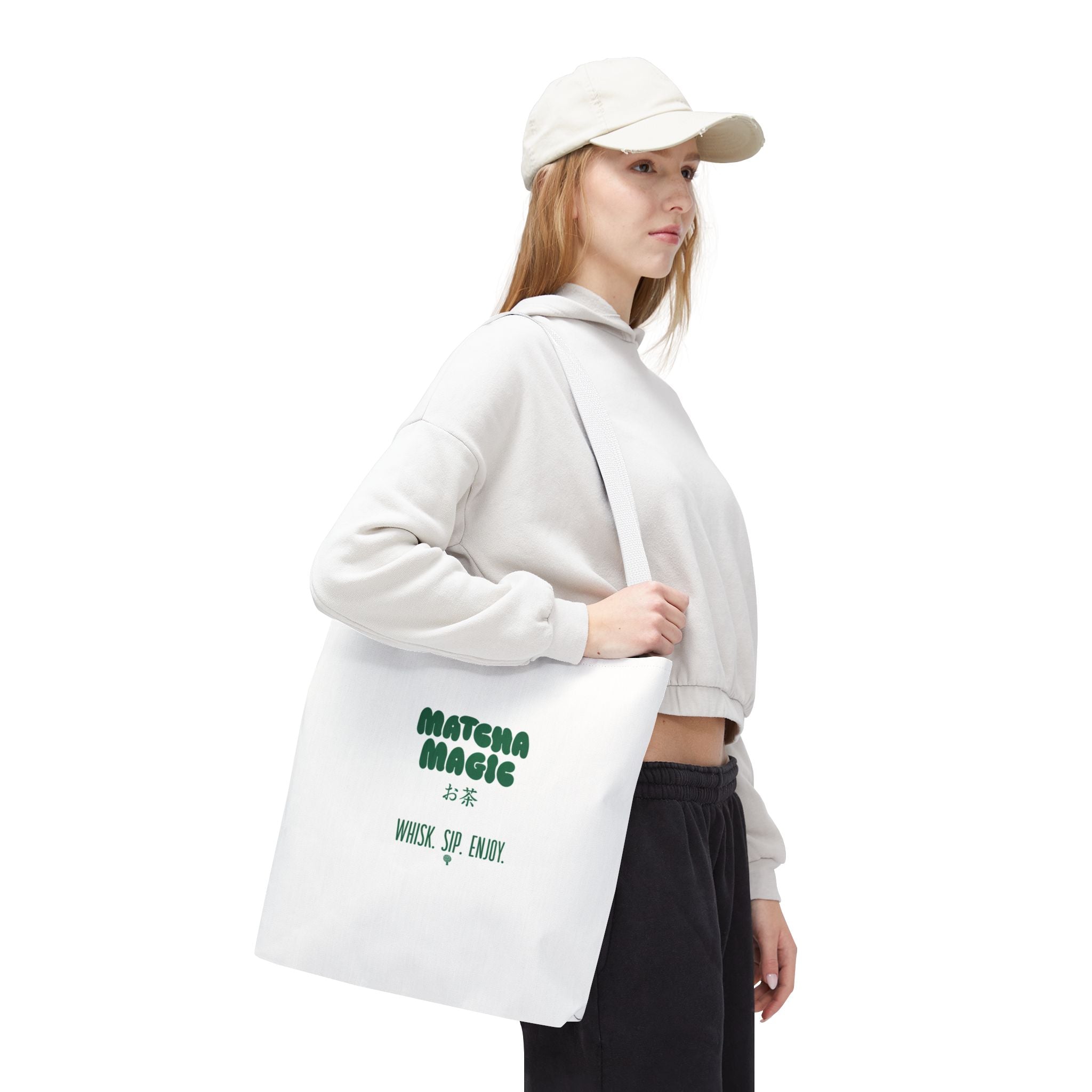 "Matcha Magic" Printed Reusable Grocery & Everyday Carry Tote