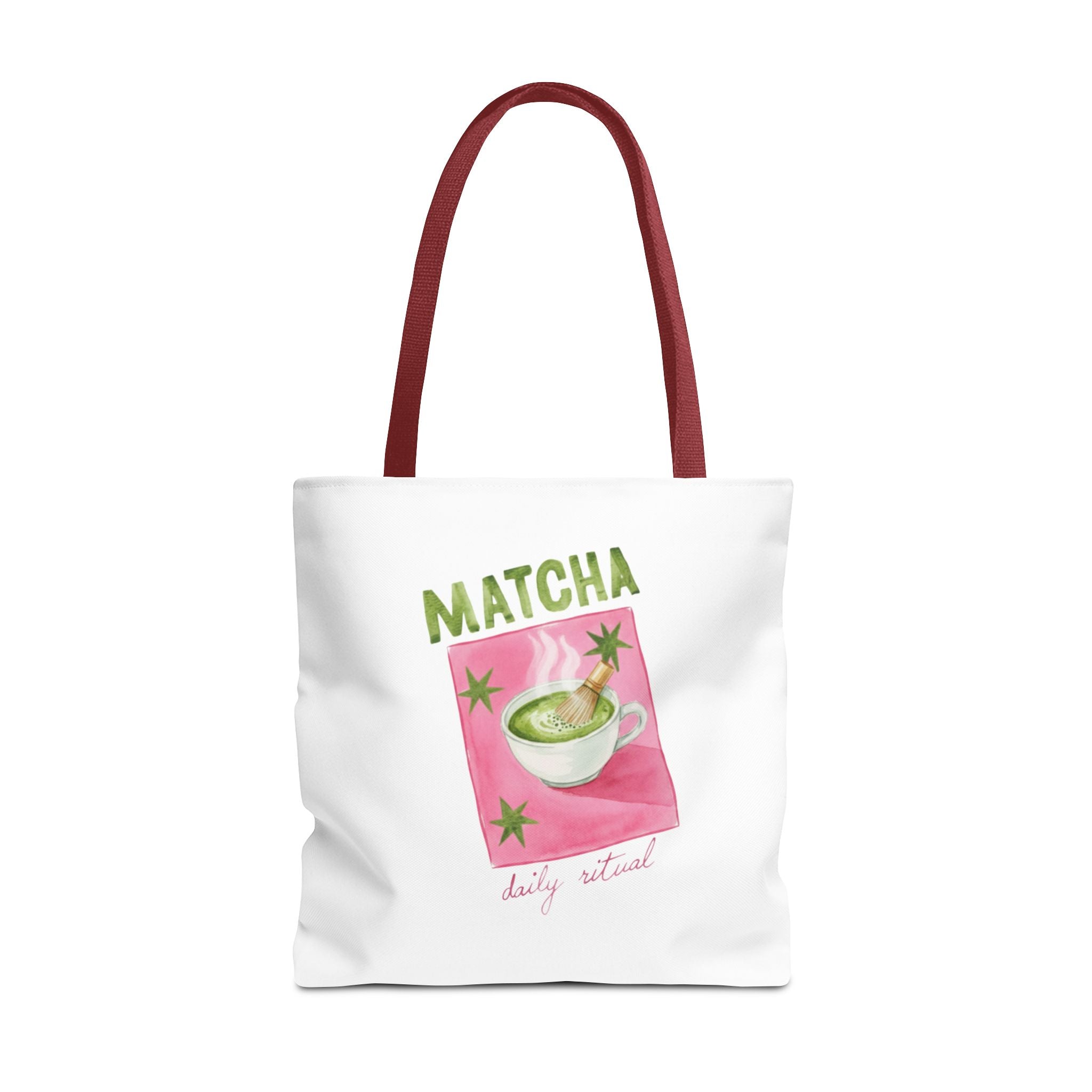 'Matcha Daily Ritual' Illustrated Tea Canvas Tote