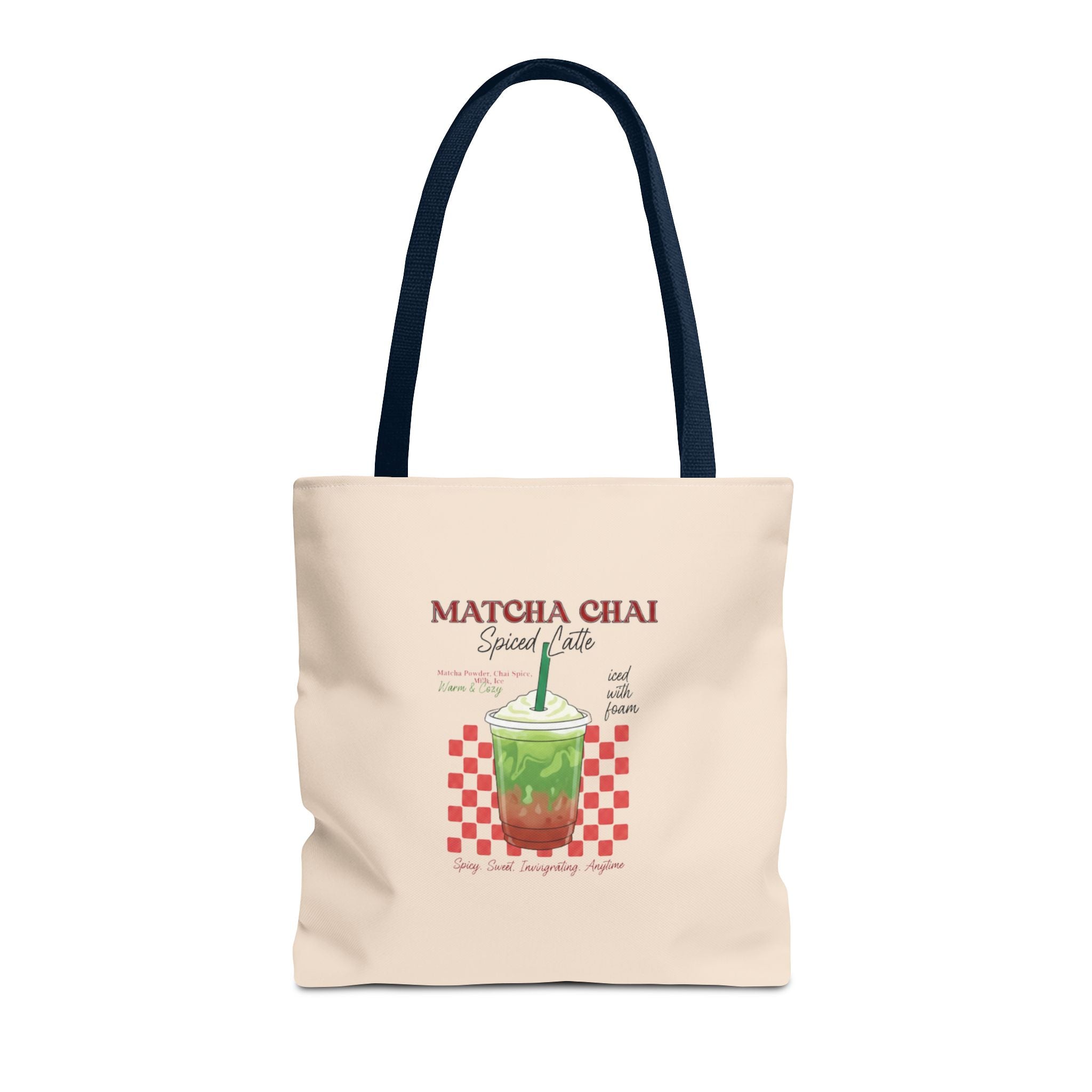 Retro Checker Iced Drink Graphic Tote