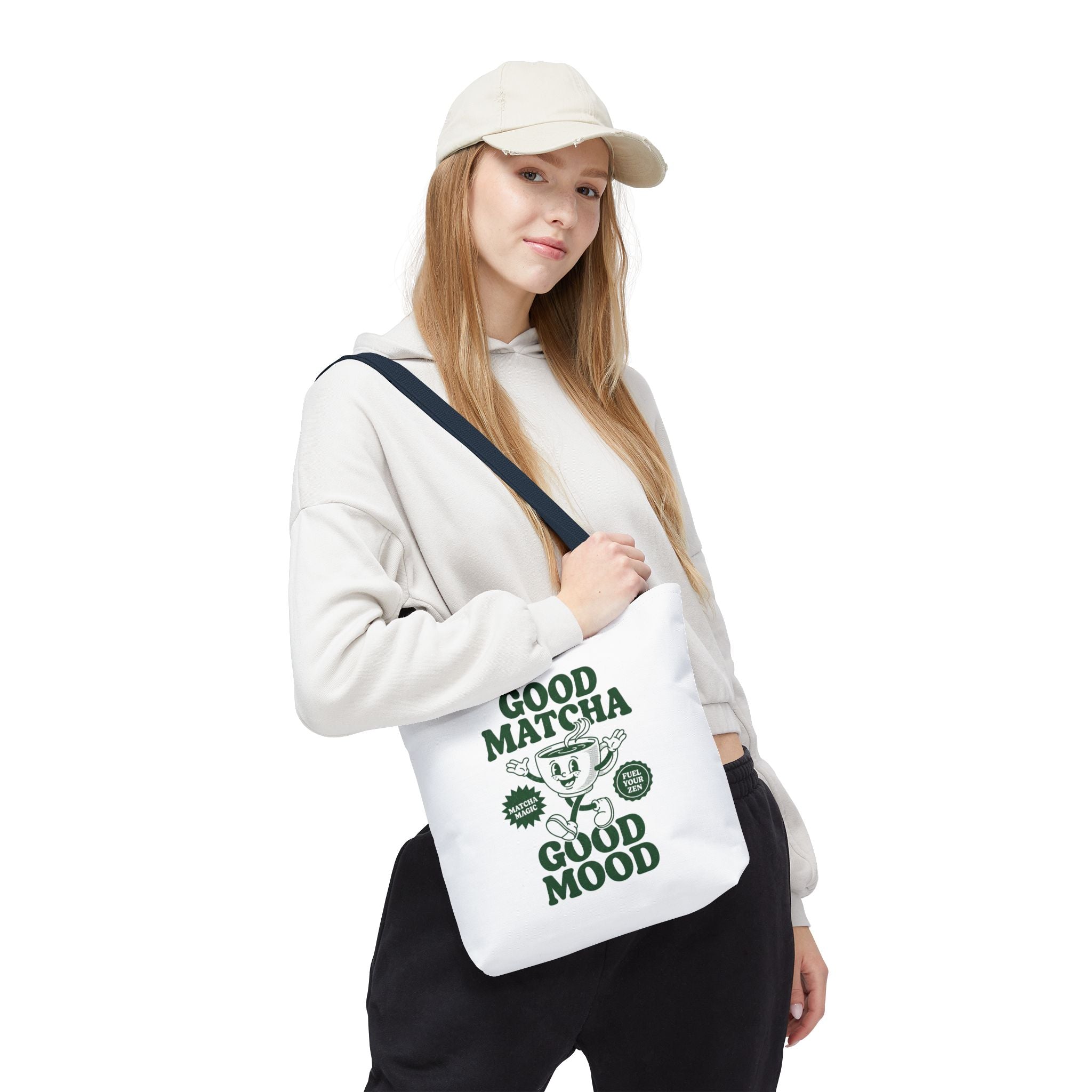 "Good Matcha Good Mood" Reusable Grocery & Coffee Lover Tote