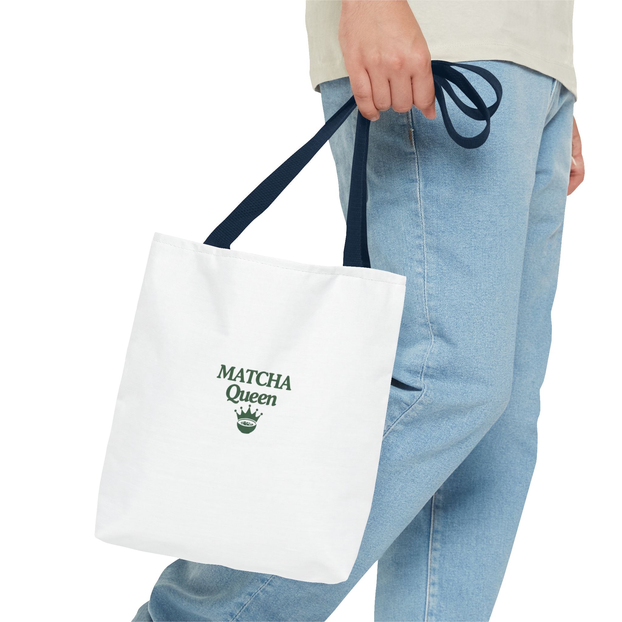 'Matcha Queen' Green Tea Lover Canvas Tote