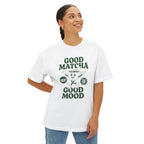 "Good Matcha Good Mood" Oversized Graphic T-Shirt