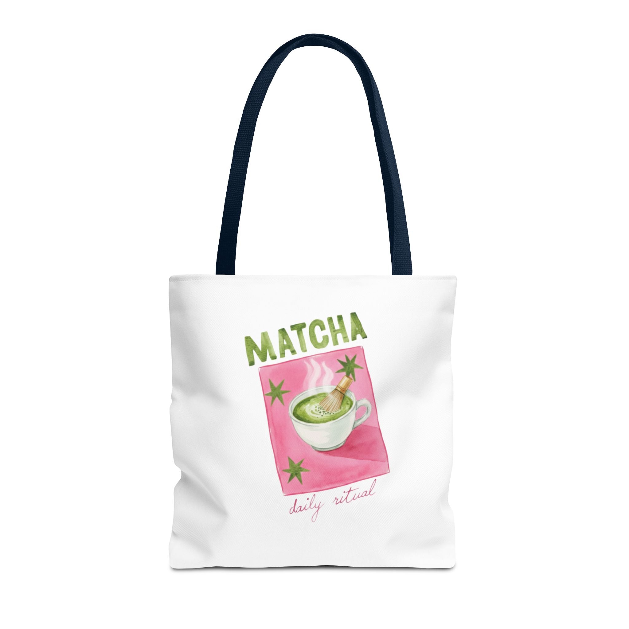'Matcha Daily Ritual' Illustrated Tea Canvas Tote