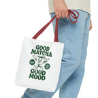 "Good Matcha Good Mood" Reusable Grocery & Coffee Lover Tote
