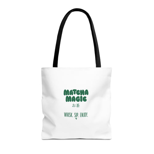"Matcha Magic" Printed Reusable Grocery & Everyday Carry Tote