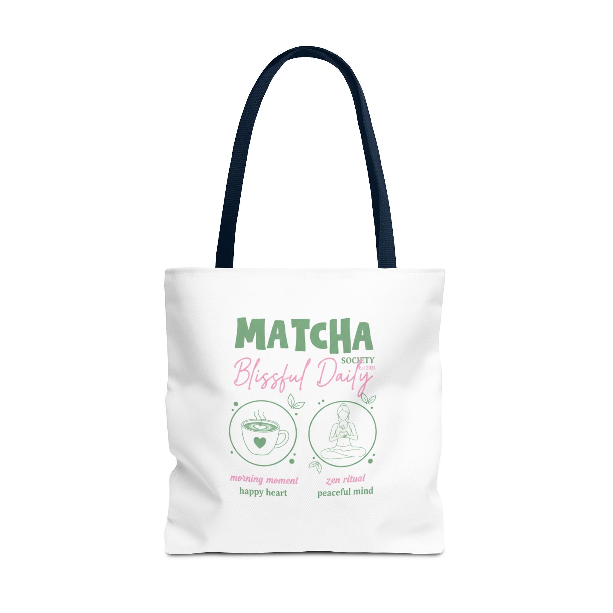 Cute Green Tea Illustration, 'Matcha Blissful Days' Eco Shopper