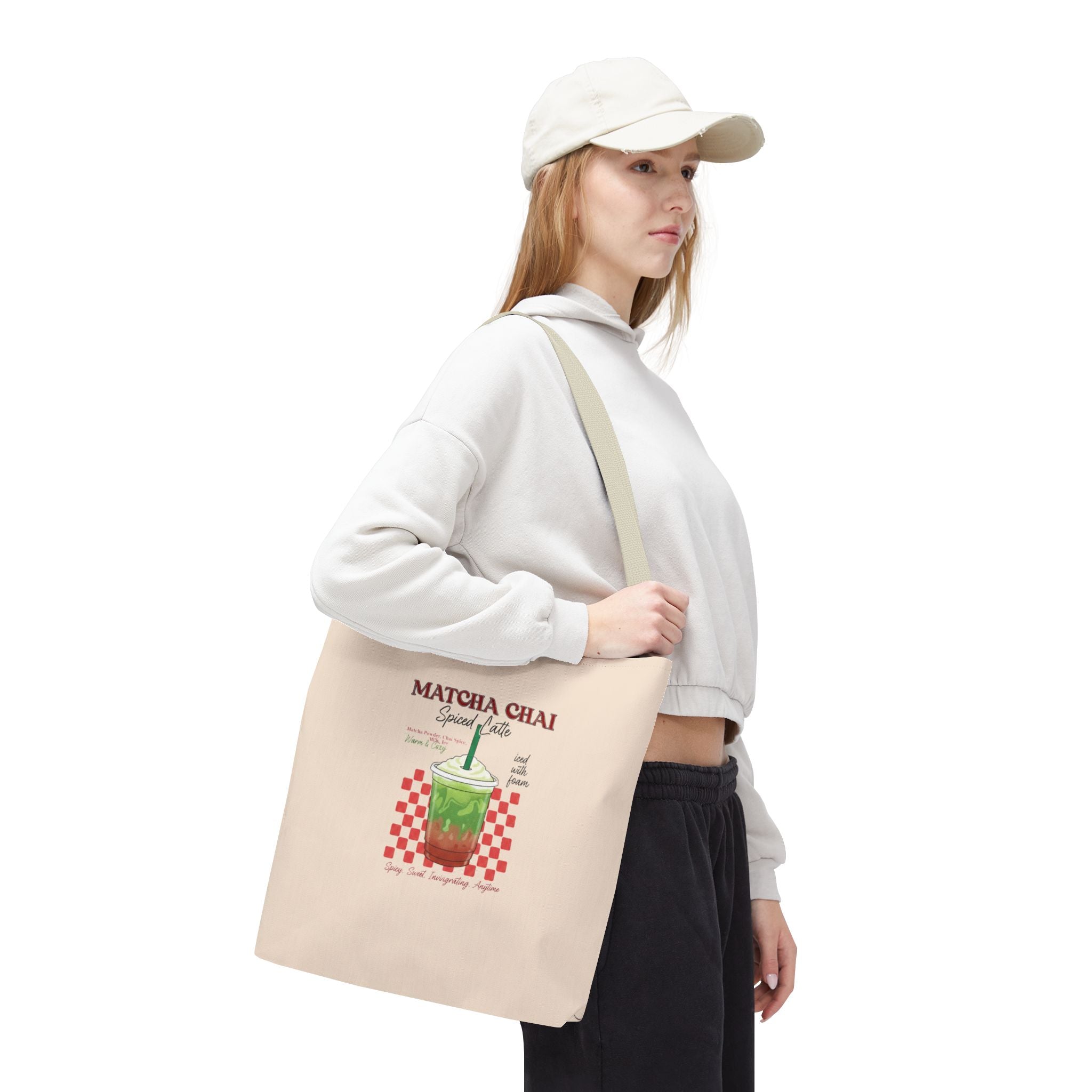 Retro Checker Iced Drink Graphic Tote
