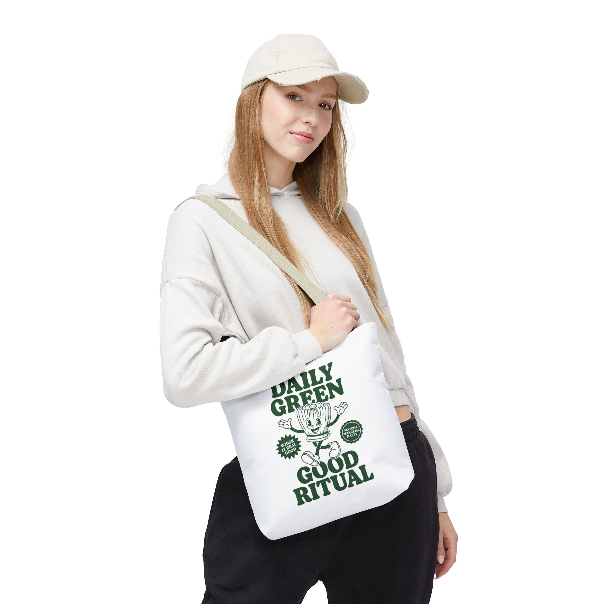 "Daily Green Good Ritual" Eco-Friendly Grocery Tote